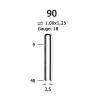 90/40LW, 13-40мм, Пневматический скобозабивной инструмент