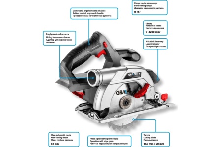 Аккумуляторная циркулярная пила Bosch GKM 18 V-LI Professional Solo 0.601.6A4.001