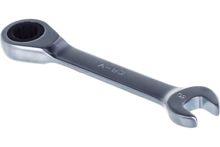 Комбинированный трещоточный укороченный ключ AV Steel 8мм шт AV-315308