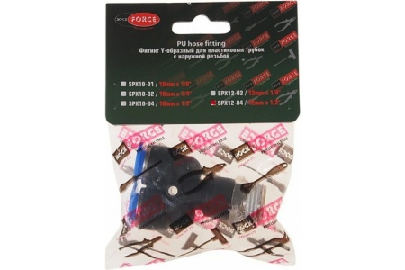 Фитинг Y-образный с наружной резьбой (12 мм; 1/2") для пластиковых трубок ROCKFORCE RF-SPX12-04