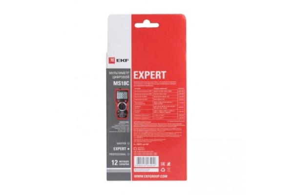 Цифровой мультиметр EKF MS18C Expert In-180701-pm18C