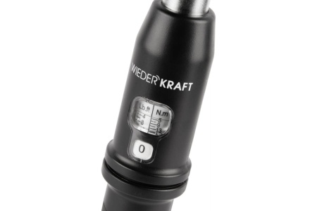 Динамометрический ключ WIEDERKRAFT 5-25 Нм, реверсивная трещотка с квадратом 1/4 WDK-NS05025