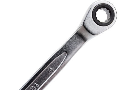 Комбинированный ключ HOEGERT TECHNIK трещоточный 6 мм, 72T, сталь CrV HT1R006