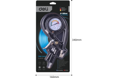 Пистолет для подкачки шин с датчиком давления DELI dl8530 104501