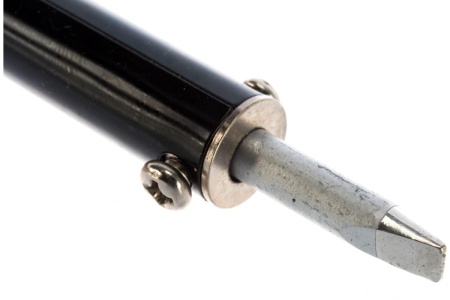 Электропаяльник ЗУБР МАСТЕР с пластиковой рукояткой и долговечным жалом, форма клин, 60Вт 55400-60