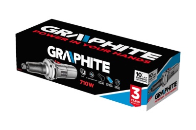 Прямая шлифовальная машина (Гравер) GRAPHITE 710Вт, 12000-28000 об/мин 59G071