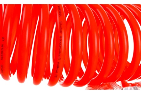 Шланг спиральный с быстроразъемными соединениями (20 м; 6x8 мм; 15 бар; ПВХ) INTERTOOL PT-1705