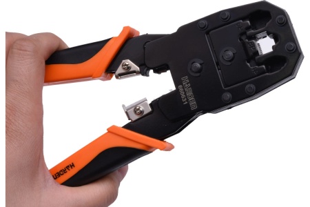 Пресс-клещи для обжима модульных разъемов Harden  190 мм, на RJ45, RJ11, RJ12 660631