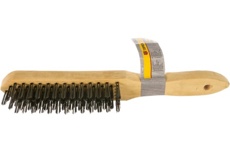 Проволочная щетка (6 рядов проволоки, деревянная рукоятка) TOPEX 14A616