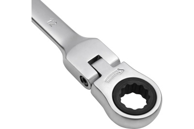 Комбинированный ключ трещоточный с шарниром 12мм AV Steel  AV-315212