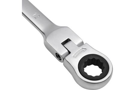 Комбинированный ключ трещоточный с шарниром 12мм AV Steel  AV-315212