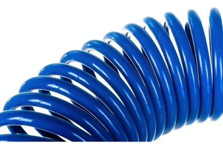 Шланг спиральный полиуретановый с быстроразъёмными соединениями 10x6.5 мм, 10 м PI TOOLS 6859