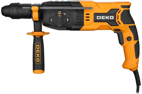 Сетевой перфоратор DEKO DKH850W кейс, набор из 5 буров, SDS+, дополнительный патрон 063-4255