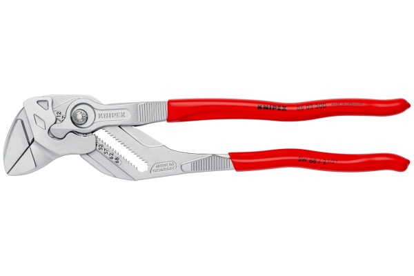 Переставные клещи-ключ Knipex 68 мм (2 1/2"), длина 300 мм, хром, 1К ручки, KN-8603300SB