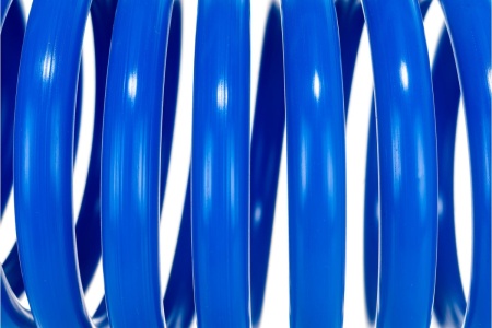 Шланг спиральный синий с быстросъемными соединениями профессиональный (10 м; 20 бар; 8х12 мм) Pegas pneumatic 4912