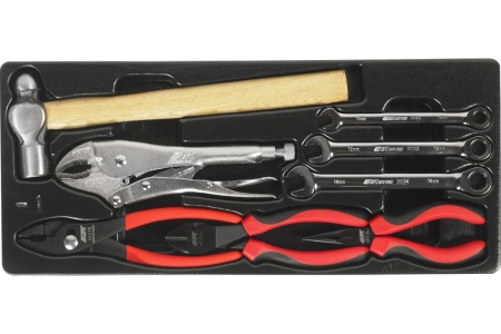 Набор инструментов в переносном инструментальном ящике 3 лотка 65 предметов JTC-B065