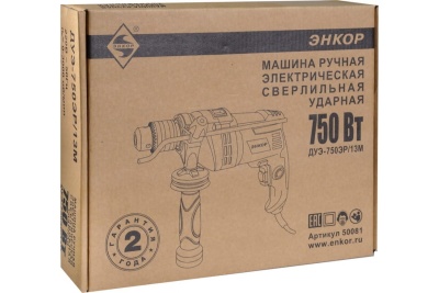 Ударная дрель Энкор ДУЭ-750ЭР/13М 50081