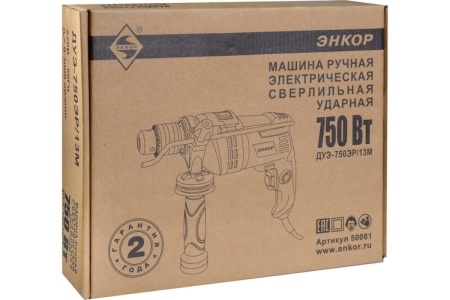 Ударная дрель Энкор ДУЭ-750ЭР/13М 50081
