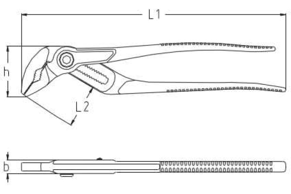 Универсальные клещи GEDORE 7", 17 ступеней регулирования 2668211