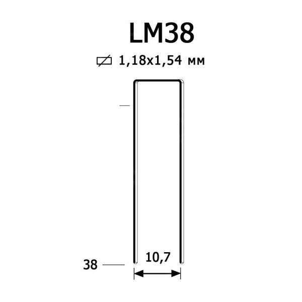 Скоба каркасная LM-38 cnk (12,6)