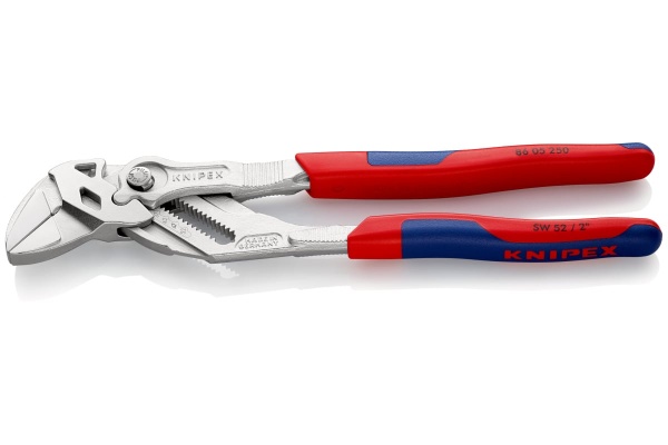 Переставные клещи-ключ Knipex 52 мм (2"), длина 250 мм, хром, 2К ручки, KN-8605250SB
