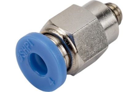 Фитинг цанговый прямой с наружной резьбой M5x0.8 для трубки диаметром 4 мм SHPI PC 04-M5