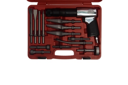 Пневмомолоток с набором зубил JTC 15 предметов 3340