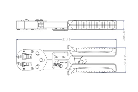 Обжимной инструмент для разъемов RJ45 Hyperline HL-3H00010 PLEZ 403345