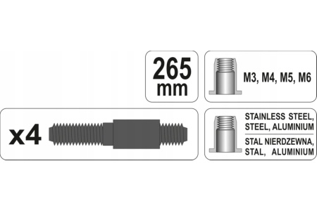 Заклепочник VOREL для резьбовых заклепок М3-М6 70270