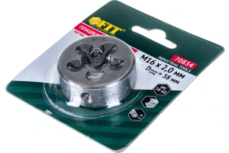 Плашка FIT IT метрическая, легированная сталь, 16x2,0 мм 70834
