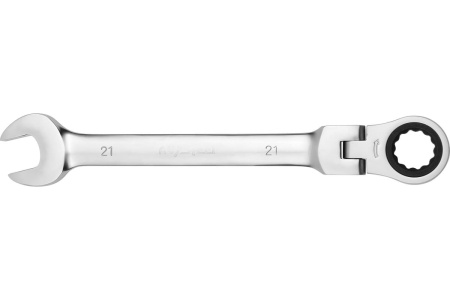Комбинированный трещоточный ключ с шарниром AV Steel 21мм AV-315221