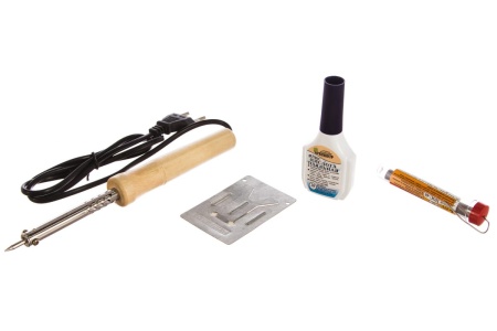 Паяльник Pro Legend 40вт, конус, подставка, флюс 20мл., PL4300