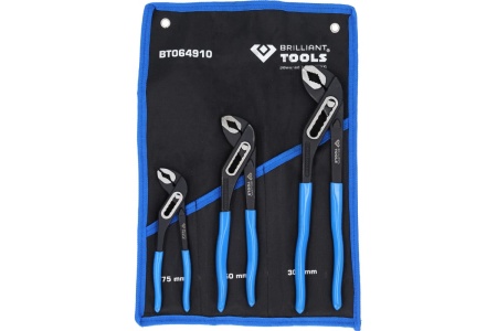 Набор переставных сантехнических клещей Brilliant Tools 7, 10, 12 дюймов 3 шт.  BT064910