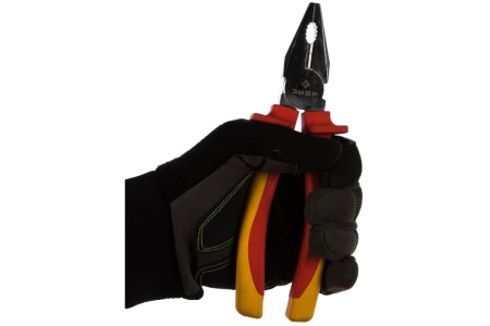 Диэлектрические комбинированные плоскогубцы до1000В, 200мм Зубр ЭКСПЕРТ ЭЛЕКТРОМОНТАЖНИК 22145-1-20