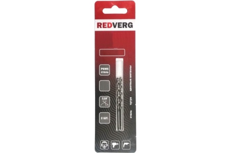 Сверло удлиненное по металлу HSS-G (2 шт; 1х33х56 мм) REDVERG 6621348