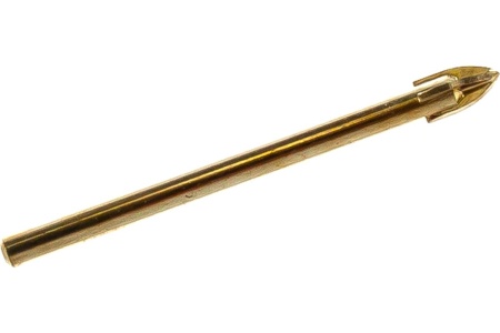 Сверло по кафелю и стеклу, 4 режущие кромки, титановое покрытие 6х60 мм FIT IT 35486