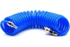 Шланг пневматический полиуретановый спиральный (10 м, 8х12 мм, быстросъем Rapid M+F сталь, 10-16 бар, синий) HQ-mech HQ-AH05-1012BLUE