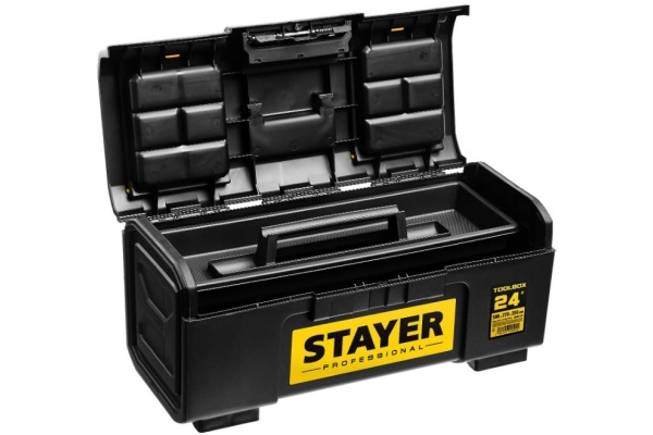 Ящик для инструмента STAYER TOOLBOX-24 пластиковый, Professional 38167-24