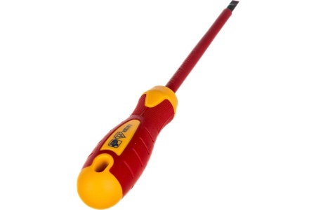 Диэлектрическая шлицевая отвертка 5.5х1.0х125 KRAFT KT 700428