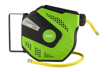 Воздушный шланг на самоскручивающейся зеленой катушке (12 м; 9.5 мм; 3/8") JBM 53581