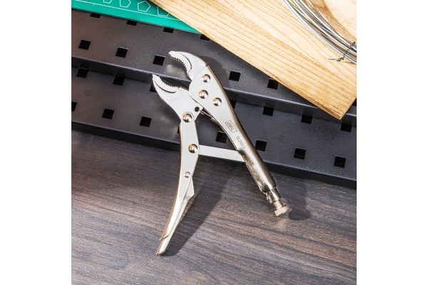 Зажимные клещи с круглыми губками DELI DL2001-7 175 мм, рабочий ход 40 мм, регулировочный винт 98275