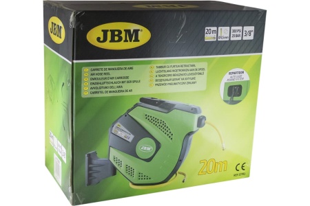 Шланг воздушный втягивающийся на катушку (20 м; 9.5; 3/8") JBM 53583