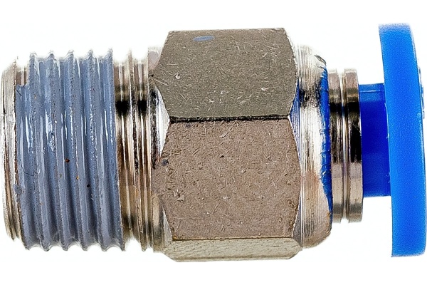 Фитинг цанговый прямой с наружной резьбой 1/8M для трубки диаметром 4 мм SHPI PC 04-R01