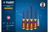 Набор диэлектрических отверток Зубр ПРОФЕССИОНАЛ 1000 В, SL 3, 5 / PH 1, 2, тестер 100-250 В, в коробке, 5 предметов 25265