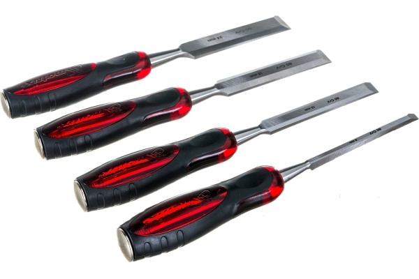 Набор плоских долот-стамесок MATRIX "Тигровый глаз" 4 штуки, 6-12-18-24 мм 24432