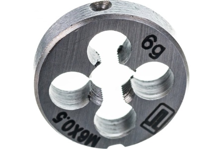 Плашка М6х0.5 мм СИБРТЕХ 77015