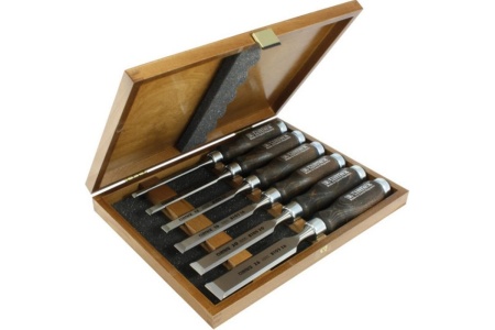 Набор из 6 плоских стамесок Narex Wood Line Profi (светлые) 853055