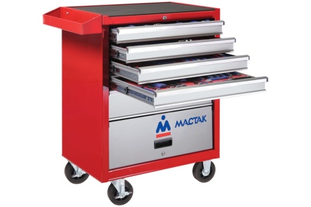 Набор инструментов ЛИДЕР в красной тележке, 270 предметов МАСТАК 52-270R