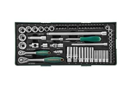 Набор торцевых головок 1/4" и 3/8"DR  57 предметов (ложемент) Jonnesway S04H3157ST (S04H3157SP)