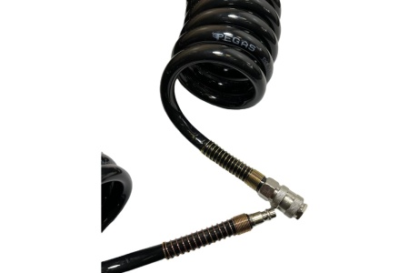 Шланг спиральный синий с быстросъемными соединениями (10 м, 10х14 мм) Pegas pneumatic 4930